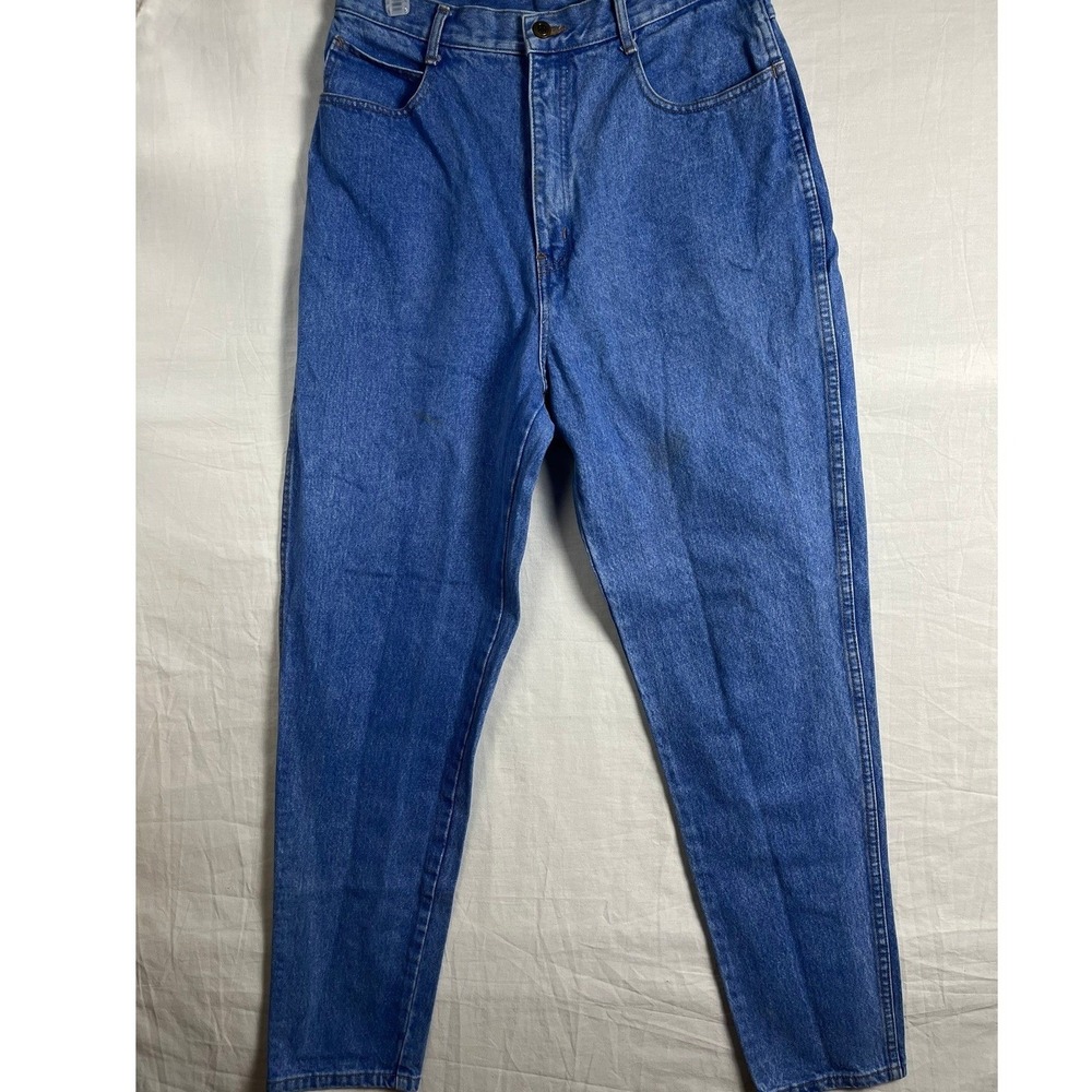 Bill Blass Jeans Women 12 Vintage Tapered Leg Blue High Rise Denim